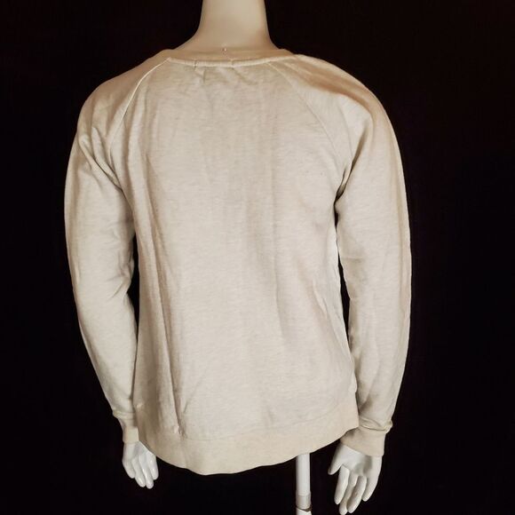 J. Crew Tan Sweater Front Cream Sweatshirt (XXS) - Picture 5 of 6